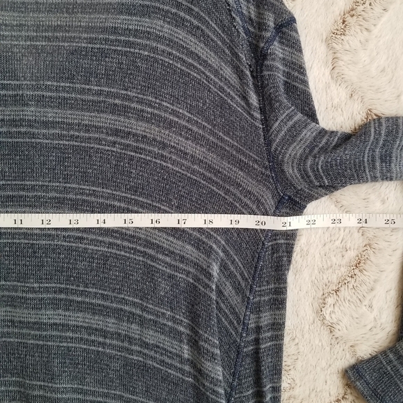 We the Free People Hacci Henley Oversized Heather Blue Longsleeve Tshirt Size S - Picture 9 of 9